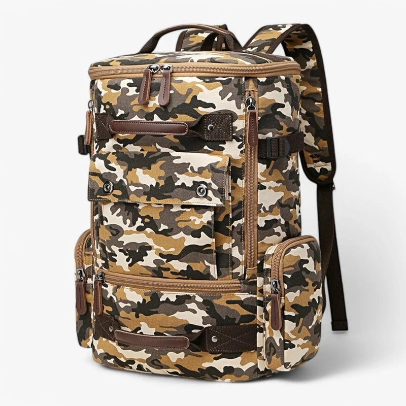 Skanto | TIMECARRY – Vintage Canvas Rucksack mit Laptopfach
