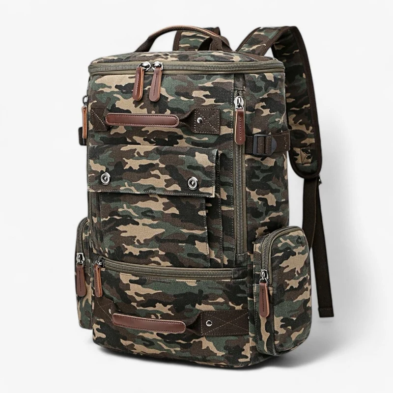 Skanto | TIMECARRY – Vintage Canvas Rucksack mit Laptopfach