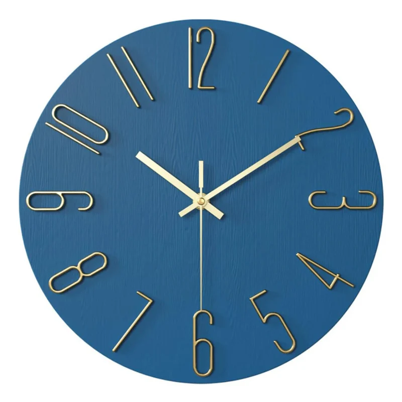 Skanto | Moderne schwarze Wanduhr | 30 cm geräuschloses minimalistisches Design