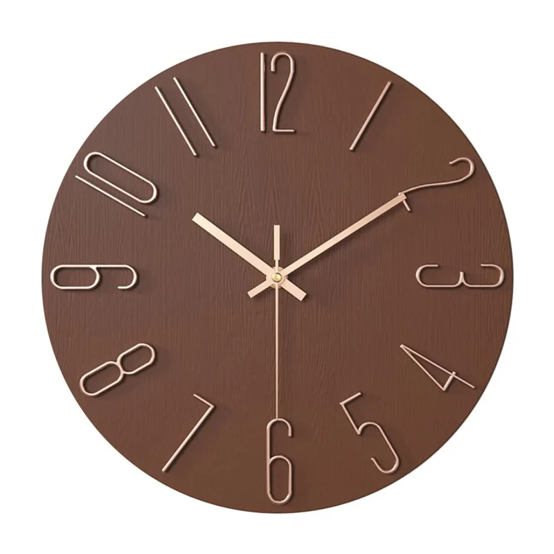 Skanto | Moderne schwarze Wanduhr | 30 cm geräuschloses minimalistisches Design