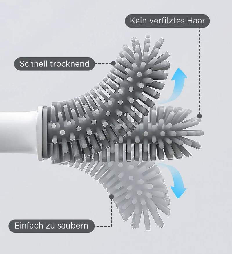 SiliClean – Antibakterielle Silikon-Wand-Toilettenbürste Skanto