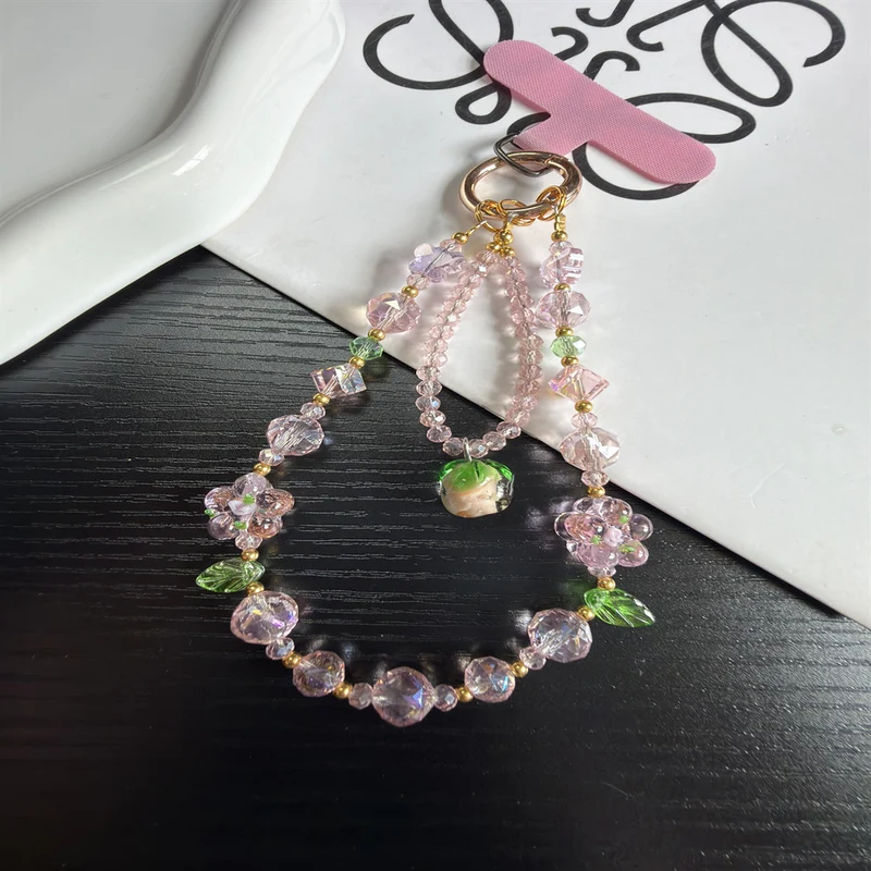 Blumenperlen Charm Handy Lanyard Brehn