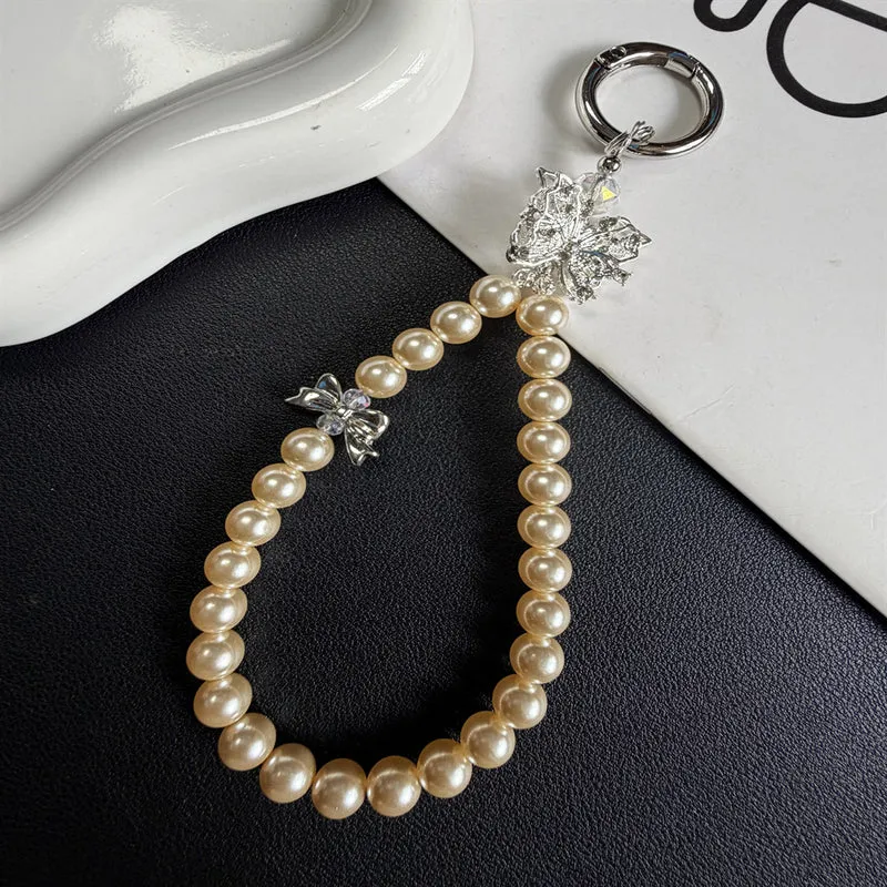 Eleganter Perlen-Schlüsselanhänger Halter Brehn