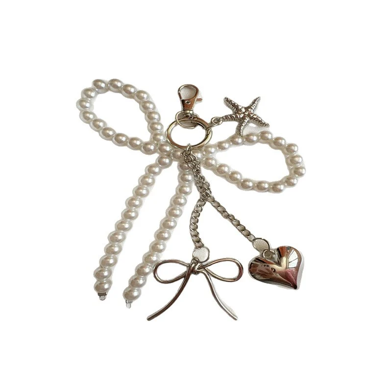 Elegante Perlen Charm Schlüsselanhänger Brehn