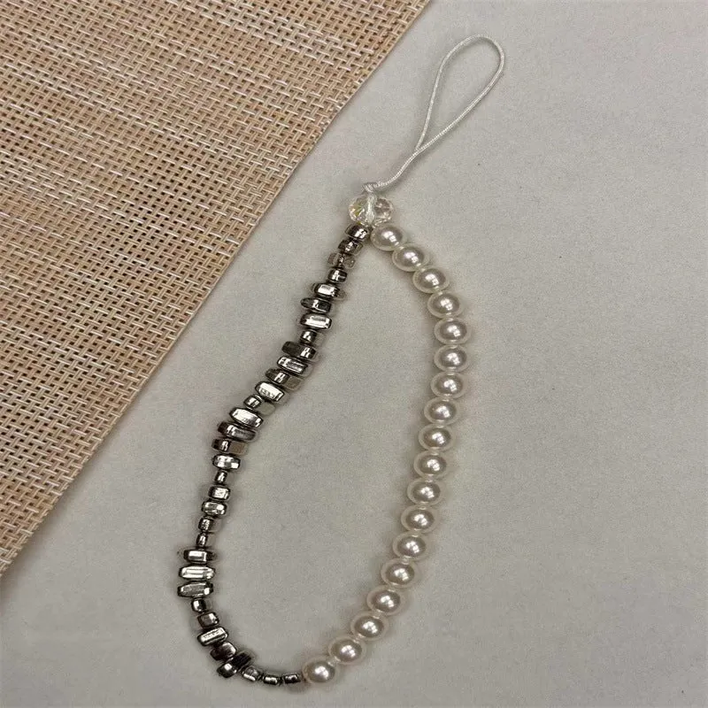 Elegante Perlen- und Metallic-Perlen-Brillen-Kette Brehn