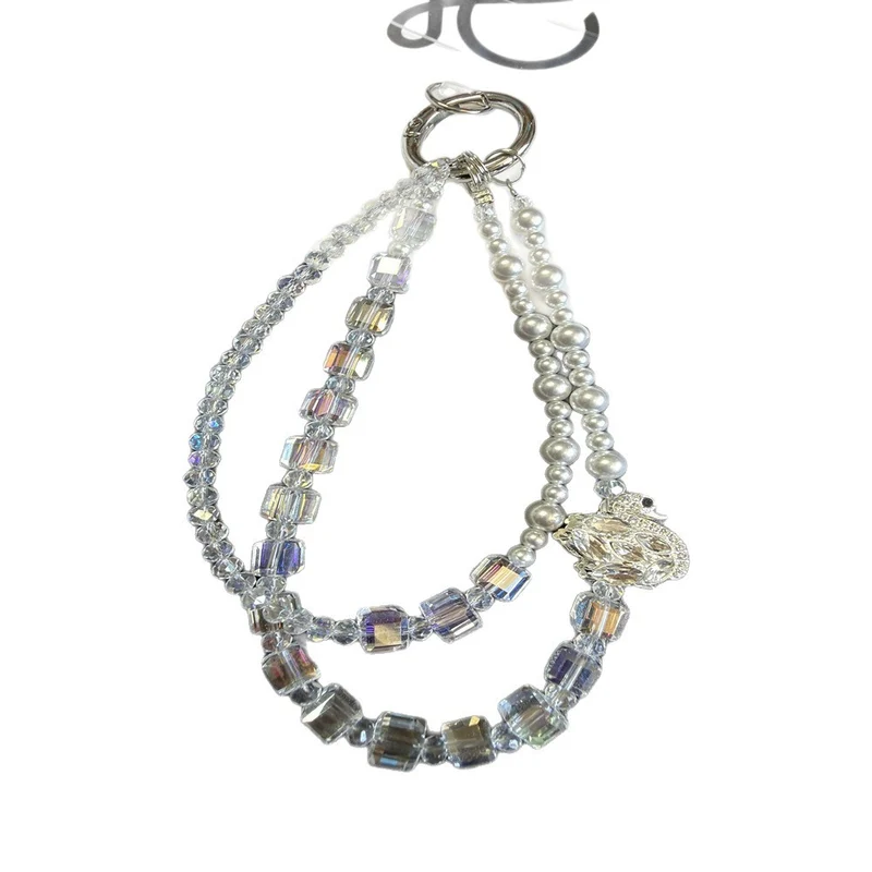 Elegante Mehrstrang-Perlen-Charm-Armband Brehn
