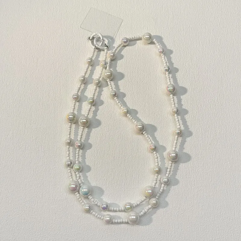 Elegante mehrlagige Perlenkette Brehn