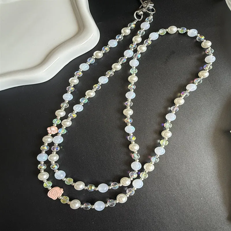 Elegante mehrschichtige Perlenkette Brehn