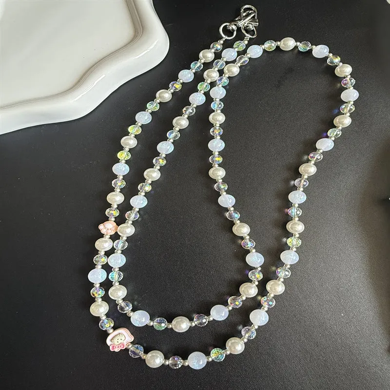 Elegante mehrschichtige Perlenkette Brehn