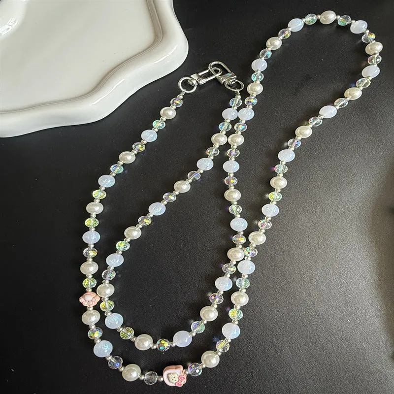 Elegante mehrschichtige Perlenkette Brehn