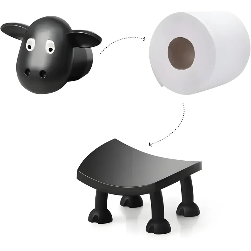 Toilettenpapierhalter kaufen – Originelle & lustige Badezimmer-Deko | Rutschfest, ideal für kleine Bäder