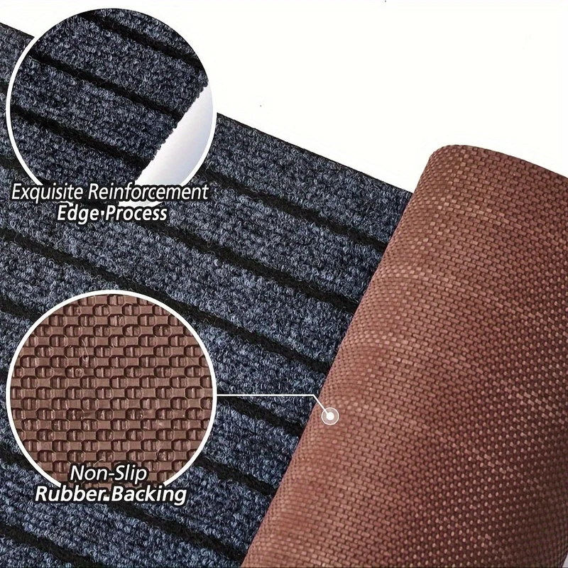 Rutschfester Läufer – Waschbarer Teppich mit Gummirücken für Innen- und Außenbereich | Perfekt für Flur und Balkon | Skanto