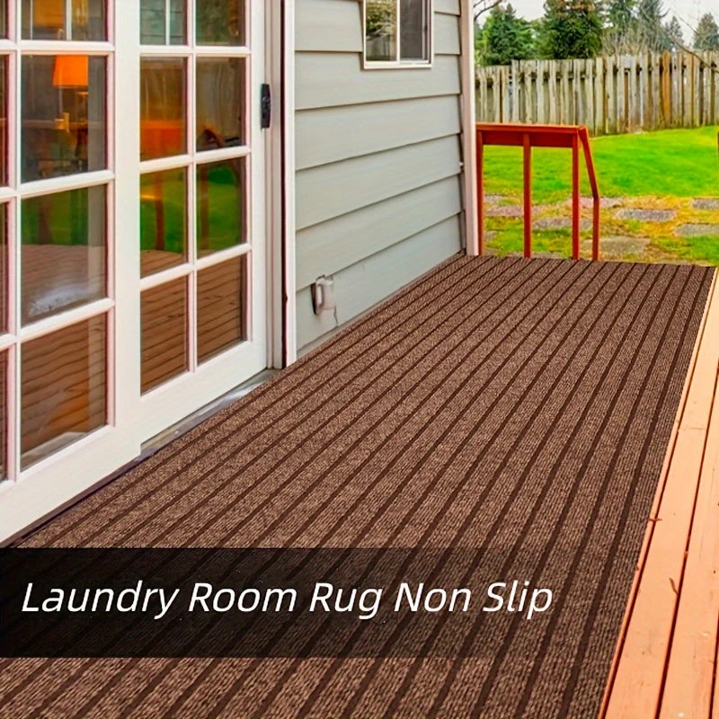 Rutschfester Läufer – Waschbarer Teppich mit Gummirücken für Innen- und Außenbereich | Perfekt für Flur und Balkon | Skanto