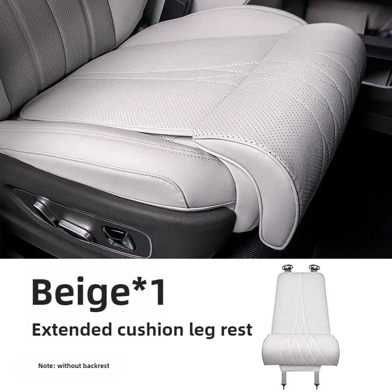 Skanto | Verlängertes Autositzkissen mit Beinauflage | Ergonomisch und bequem | PU-Leder