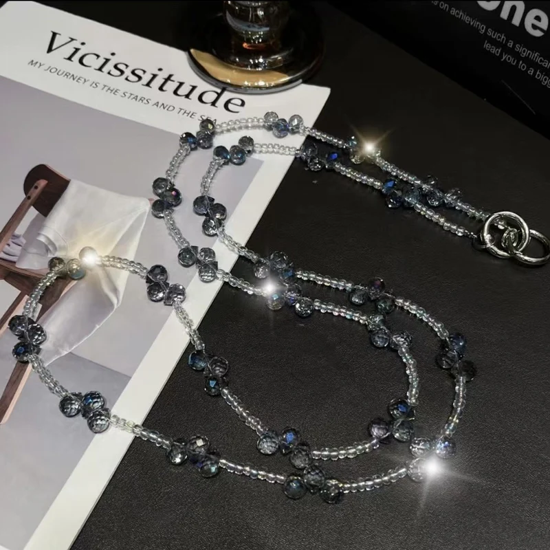 Elegante Kristallperlen Brillen Kette Brehn