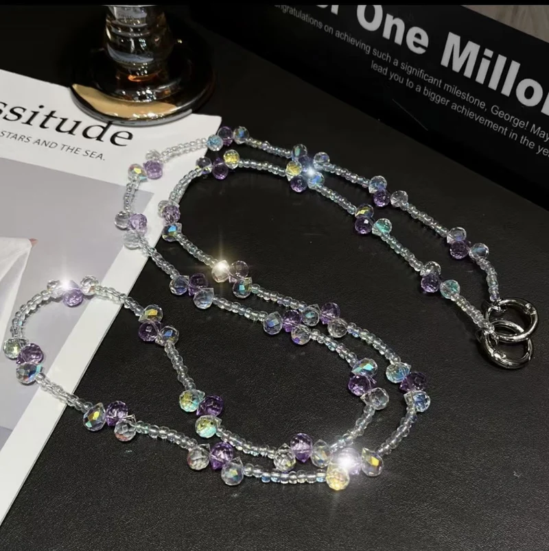 Elegante Kristallperlen Brillen Kette Brehn