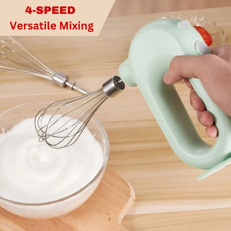 Skanto | Tragbarer 4-Stufen Akku-Handmixer