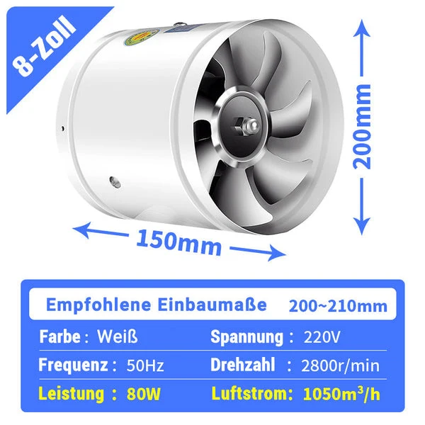 Super-Saug-Ventilator | Leiser, leistungsstarker Abluftventilator | Skanto
