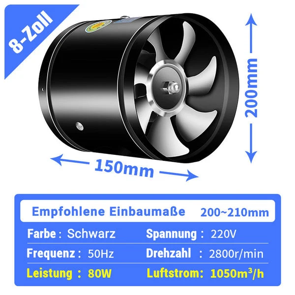 Super-Saug-Ventilator | Leiser, leistungsstarker Abluftventilator | Skanto