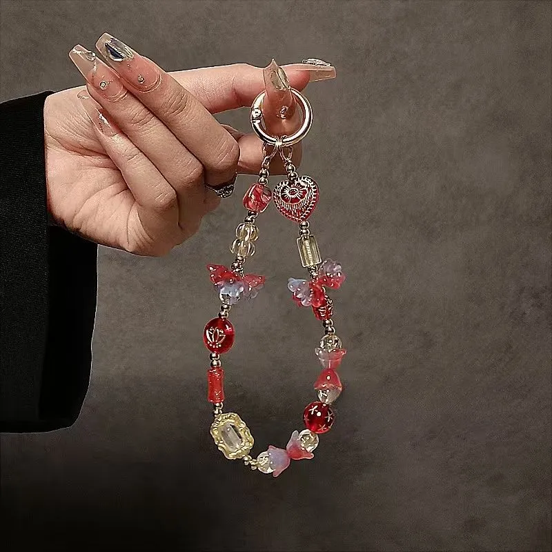 Dekorativer Perlen Charm Schlüsselanhänger Halter Brehn