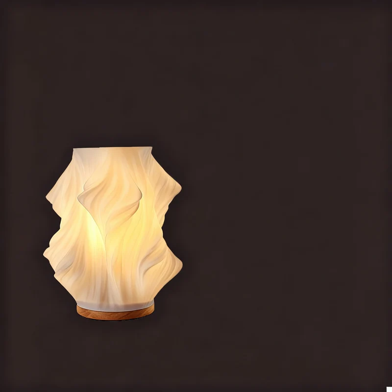 3D-Drehlampe mit USB-Aufladung, Creme-Stil