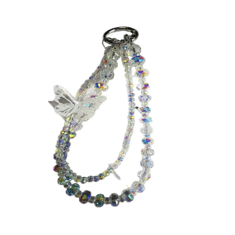 Kristall-akzentuierter Schmetterlings-Charms-Schlüsselanhänger Brehn