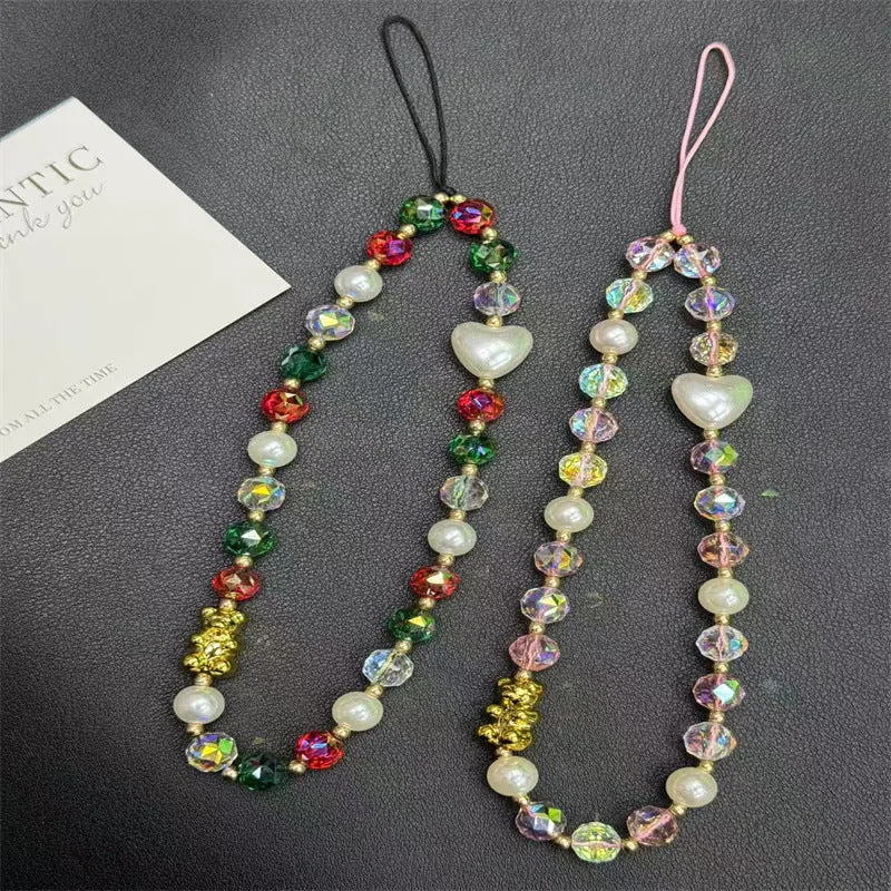 Buntes Perlen Charm Halskette Brehn