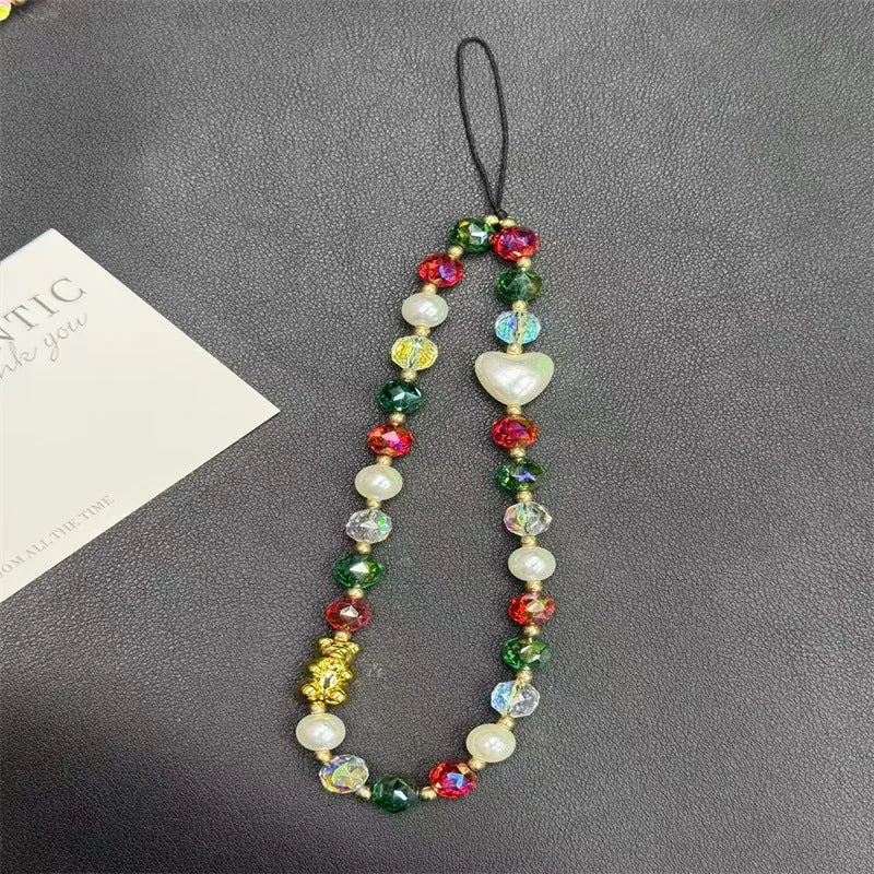 Buntes Perlen Charm Halskette Brehn