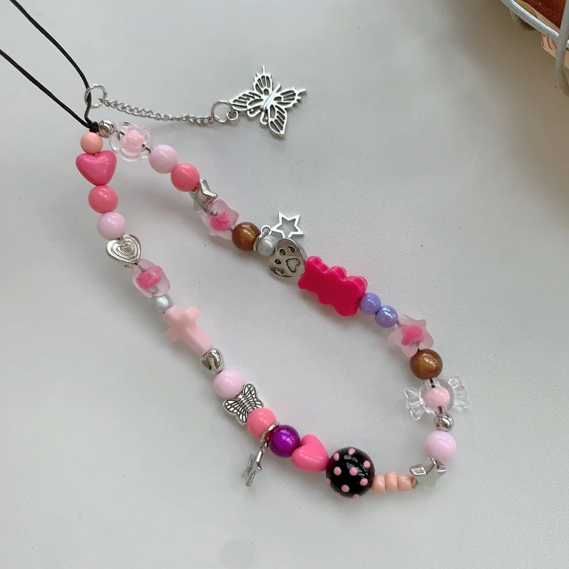 Farbenfrohes Perlen Charm Armband Brehn