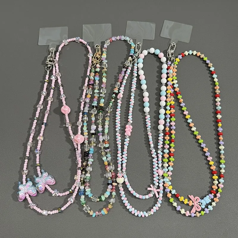 Perlenbrille Kette mit Schmetterlingsakzenten Brehn