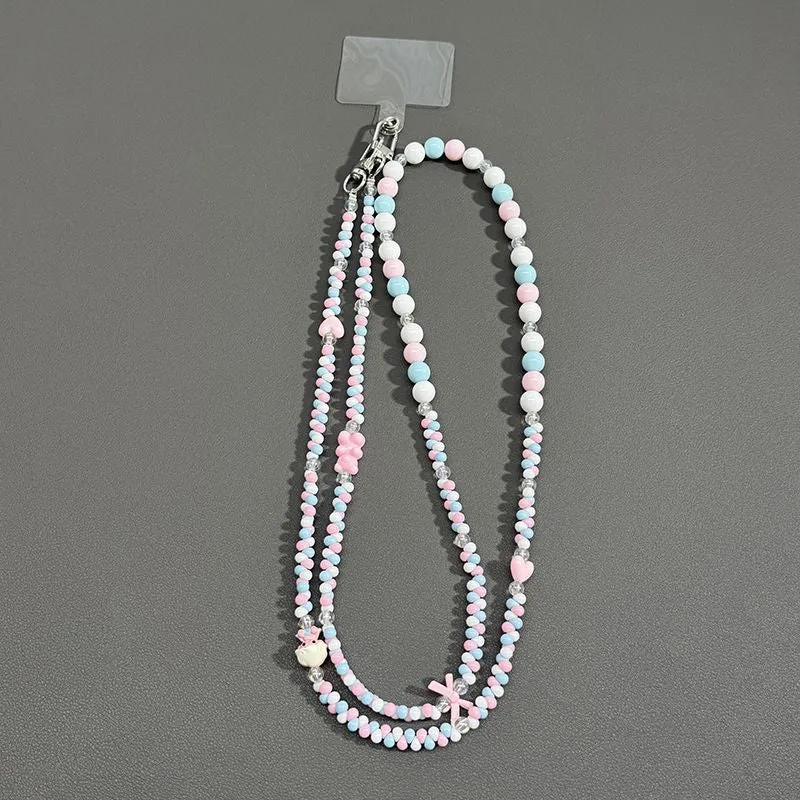 Perlenbrille Kette mit Schmetterlingsakzenten Brehn