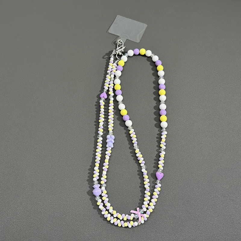 Perlenbrille Kette mit Schmetterlingsakzenten Brehn