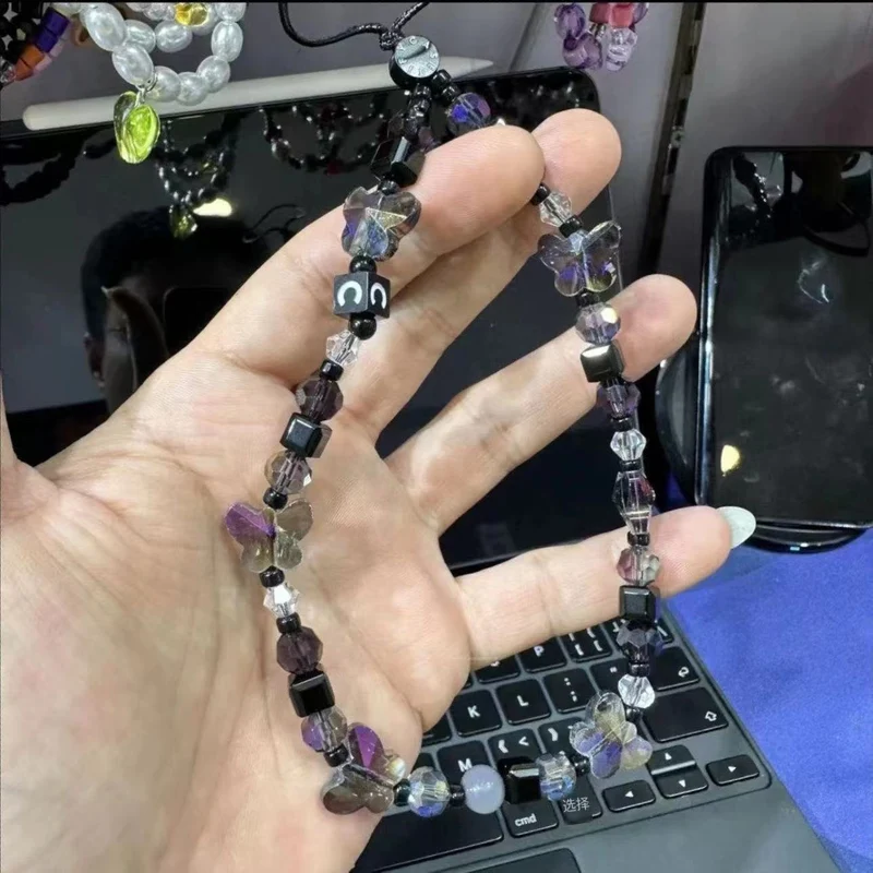 Künstlerische Schmetterling Perlen Handy Lanyard Brehn