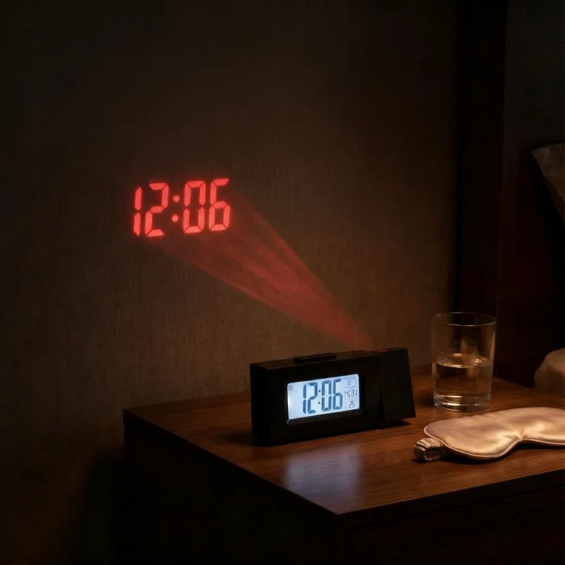 Mini-Projektionswecker mit LCD-Display