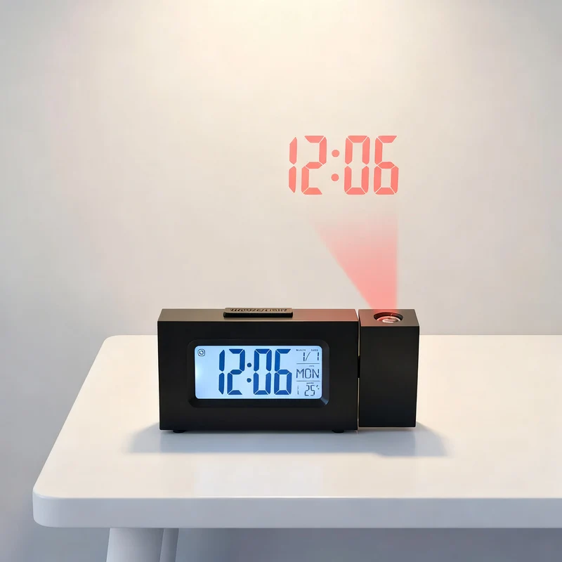 Mini-Projektionswecker mit LCD-Display