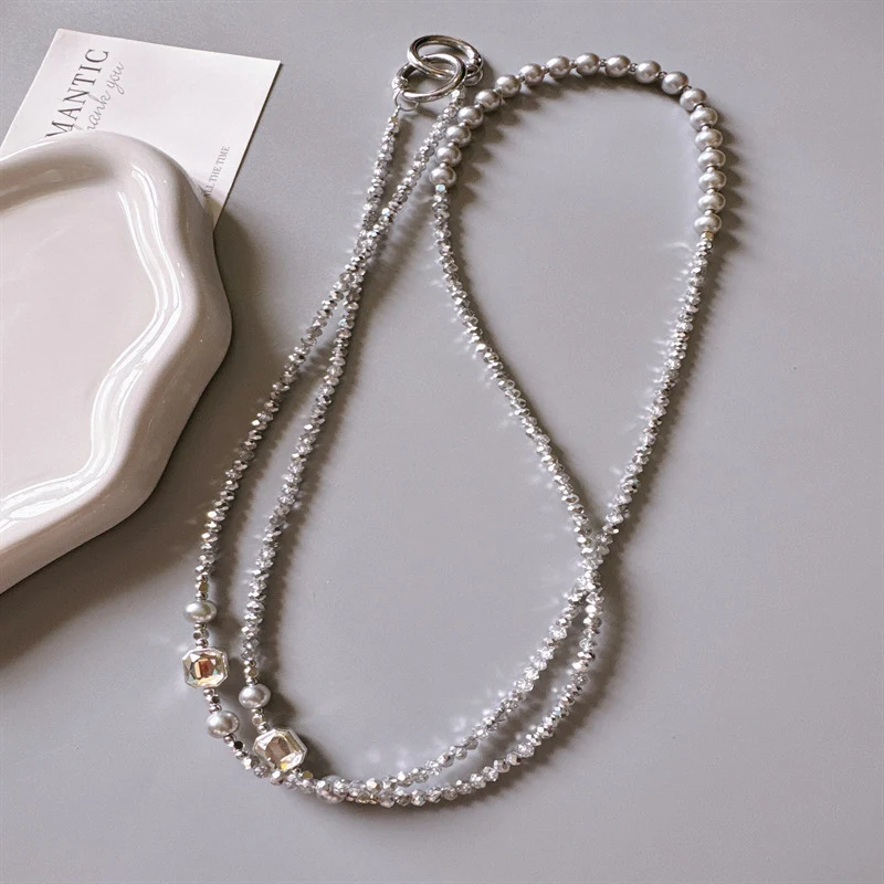 Elegante Perlen-Aussage-Halskette Brehn