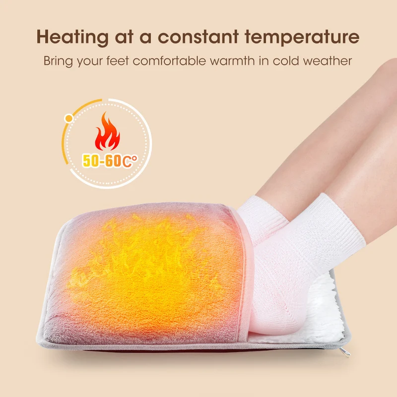Fußwärmer mit Druckknopf-Schalter