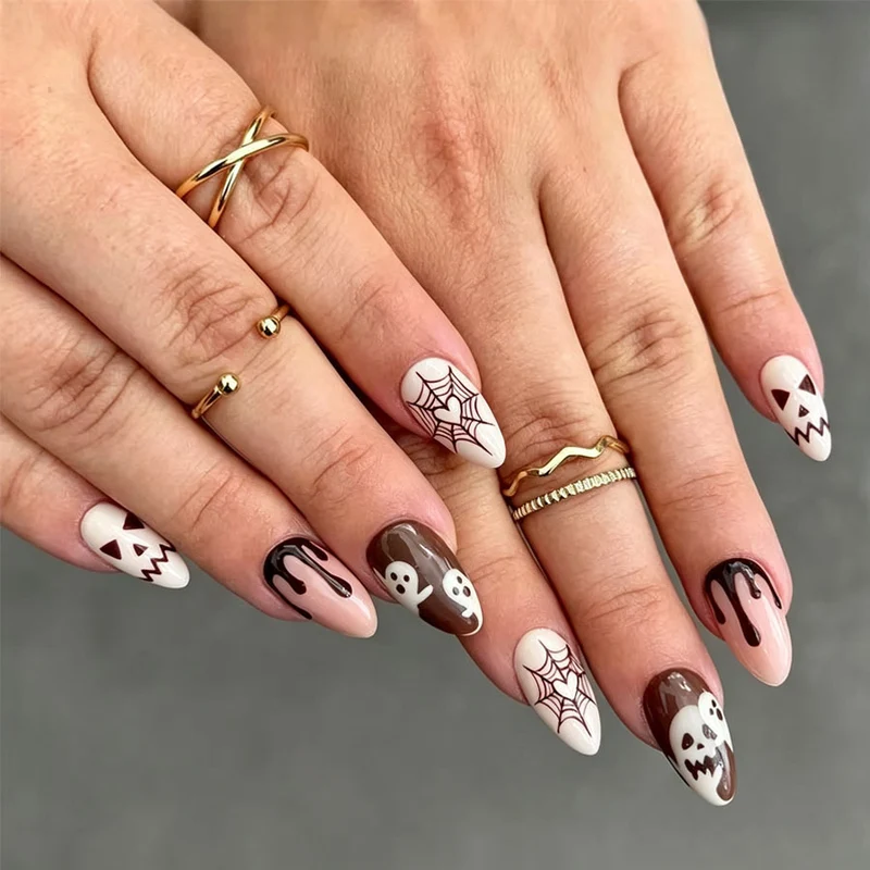 Halloween-Themen Press-On Nagelkunst Set Karnz