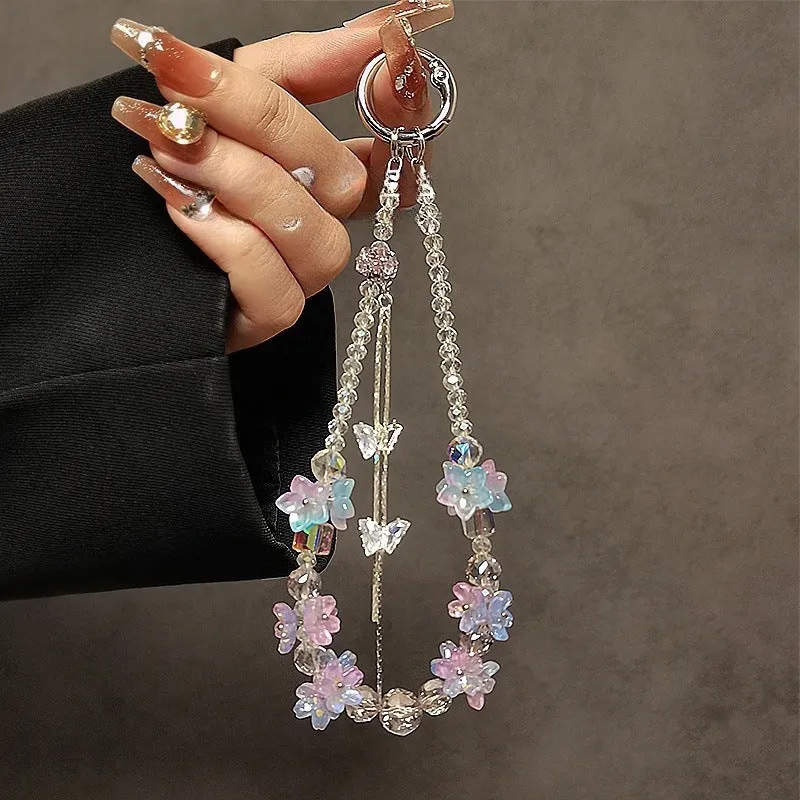 Dekorativer floral Charme Telefon Lanyard Brehn