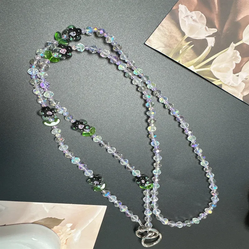 Dekorativer floraler Perlenhalsband Brehn