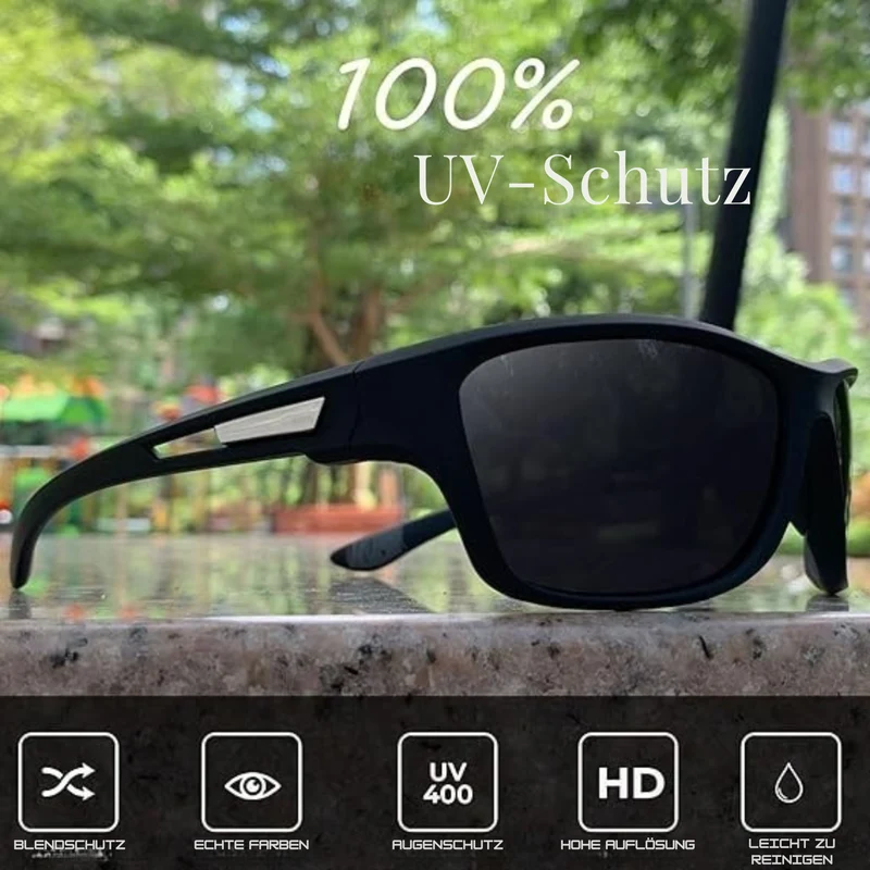 Skanto | Polarisierte Sonnenbrille – 100% UV-Schutz & polarisierte Gläser für Sport & Freizeit | Kratzfest & leicht