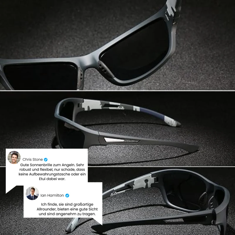 Skanto | Polarisierte Sonnenbrille – 100% UV-Schutz & polarisierte Gläser für Sport & Freizeit | Kratzfest & leicht