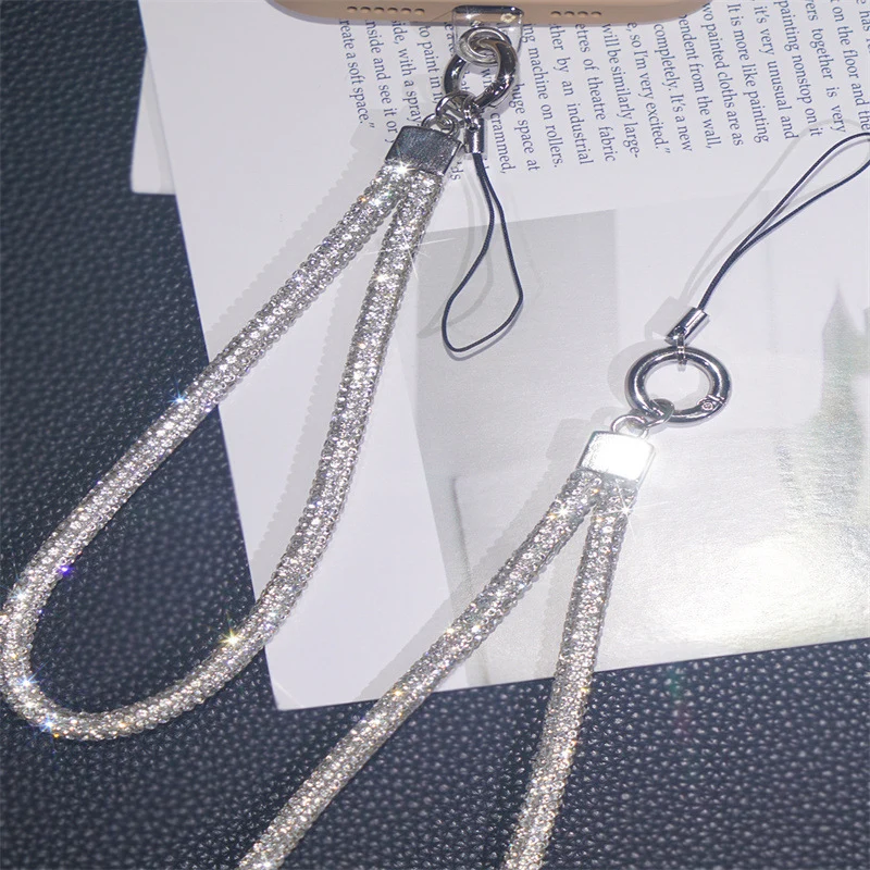 Glänzender Strass-Handy-Lanyard-Halter Brehn