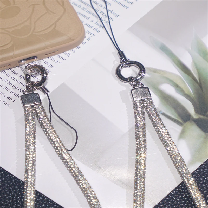 Glänzender Strass-Handy-Lanyard-Halter Brehn
