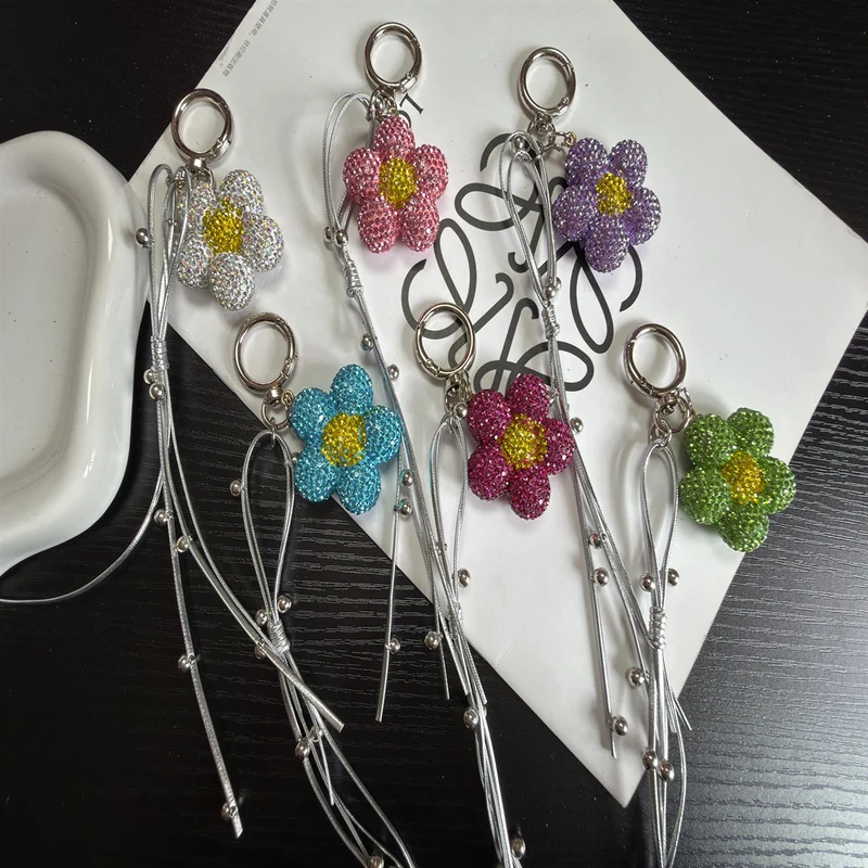 Rhinestone-Blumen-Anhänger Schlüsselanhänger Brehn