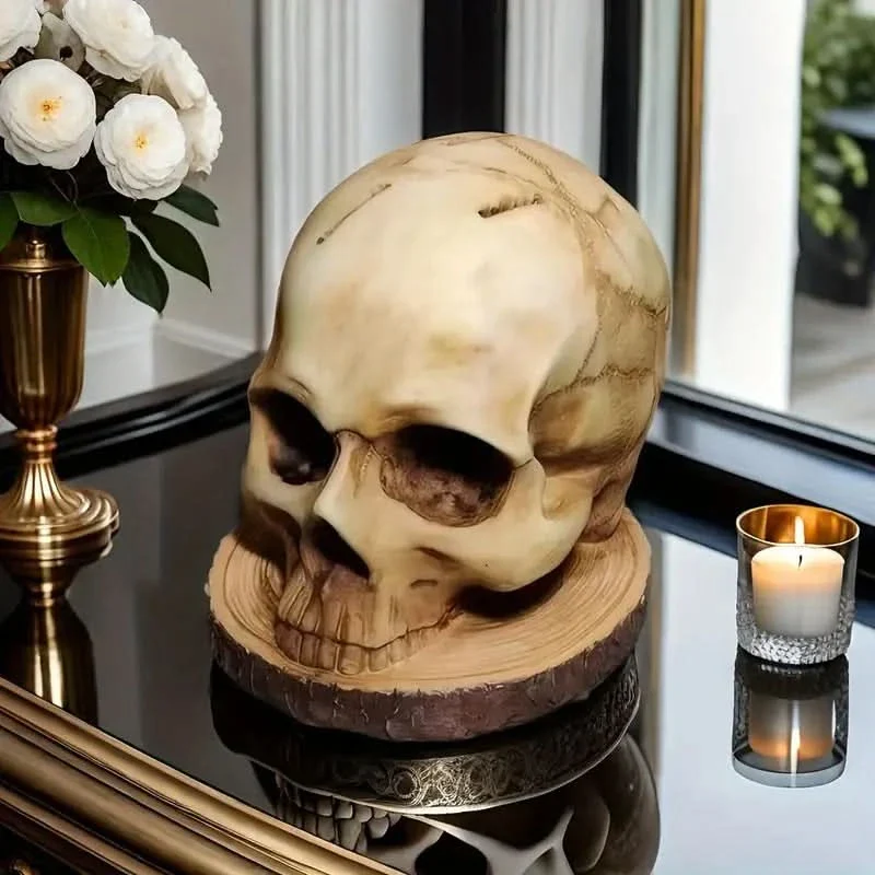 Skanto | Gotischer Totenkopf-Messerhalter Küchen-Dekoständer