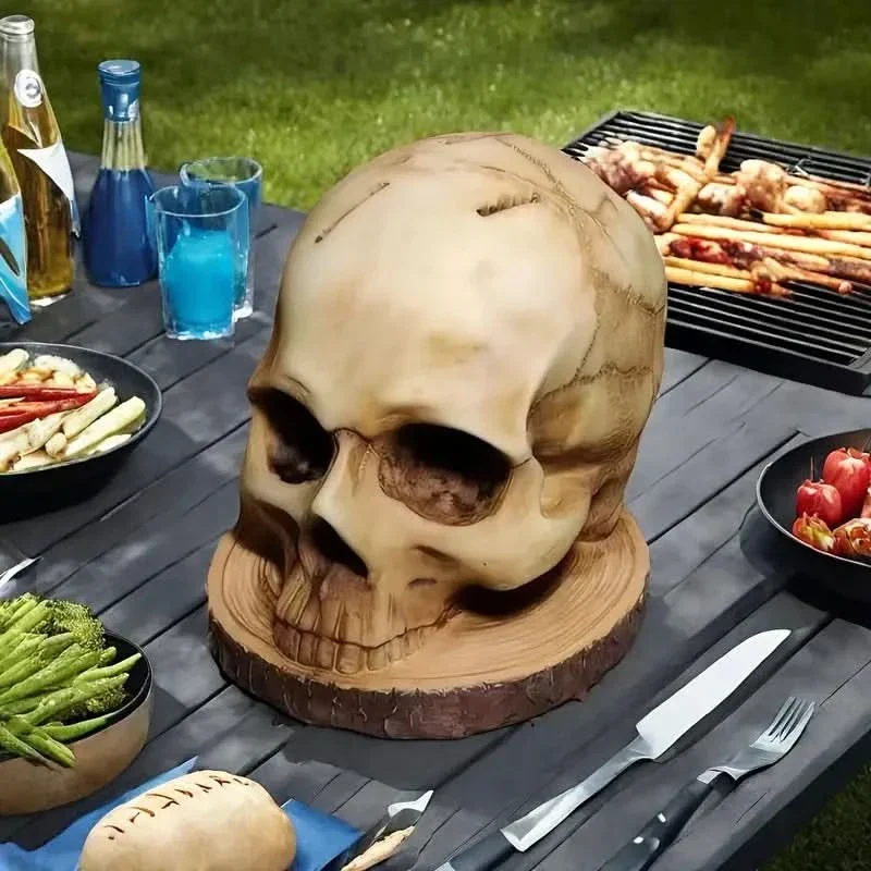 Skanto | Gotischer Totenkopf-Messerhalter Küchen-Dekoständer