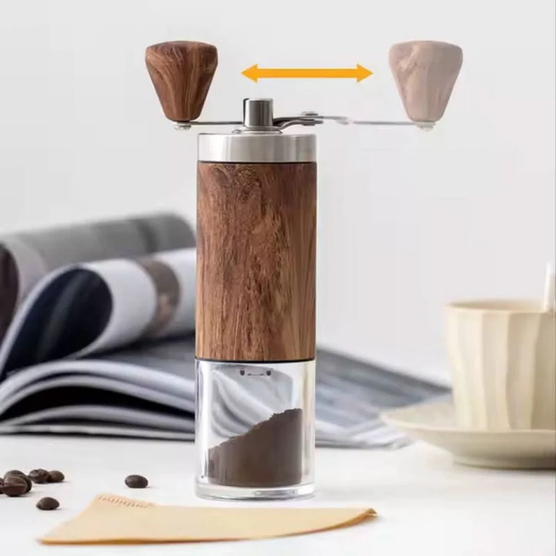 Skanto | Tragbare Kaffeemühle aus Holz für Kaffee und Gewürze