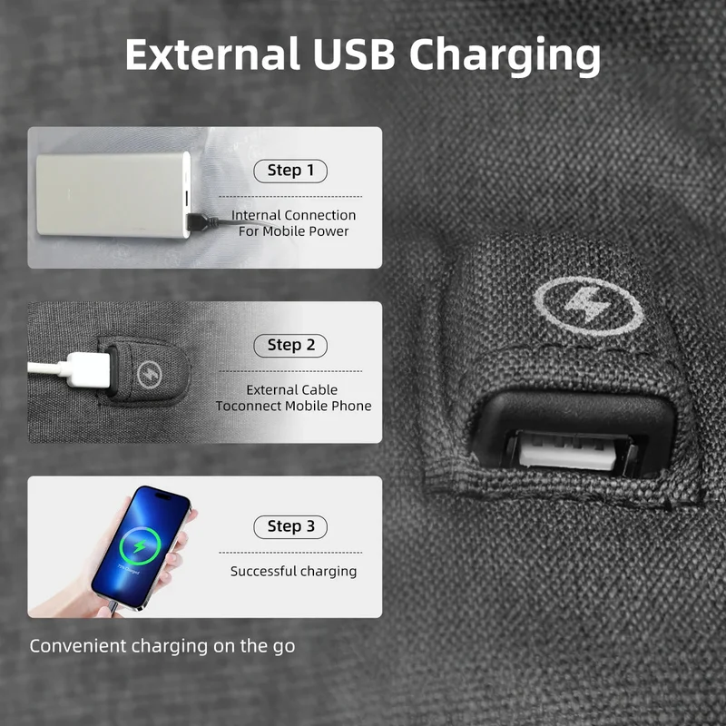 Skanto | URBANTRAIL Rolltop Rucksack – Erweiterbarer und wasserdichter Reiserucksack mit USB-Anschluss und Laptopfach