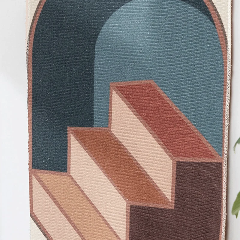 Skanto | Handgewebter Wandteppich aus Baumwolle mit geometrischem Muster